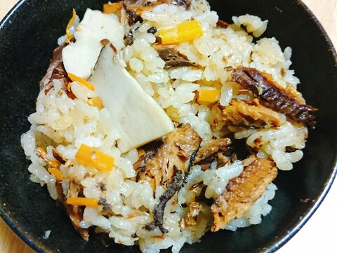 絶品☆イワシ缶とエリンギの炊き込みご飯